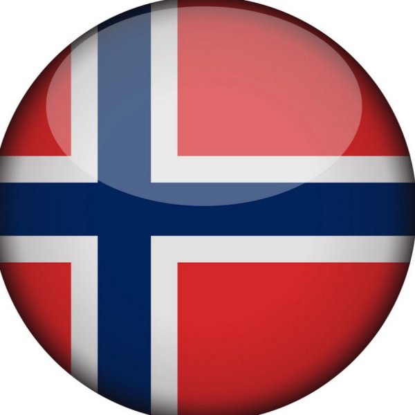 Норвегия на белом фоне