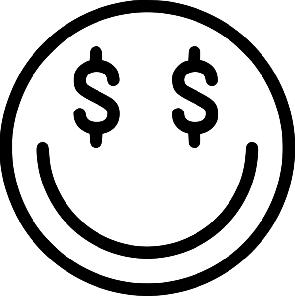 Смайлик мешок с деньгами