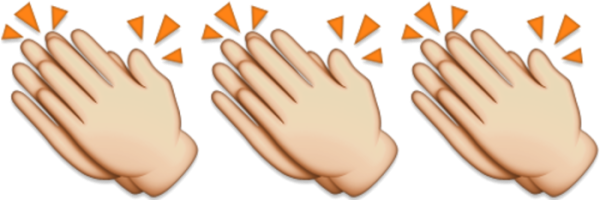 Аплодисменты на белом фоне