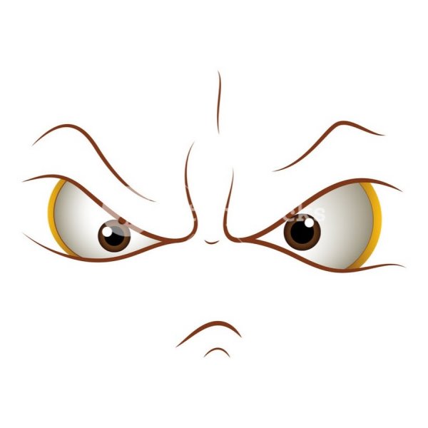 Злые мультяшные глаза