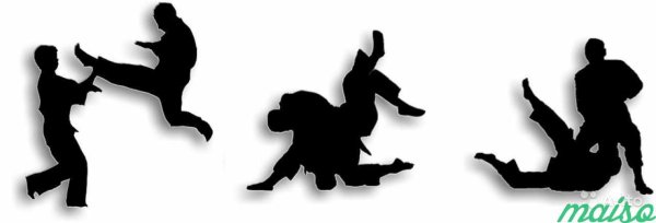 Дзюдо силуэт