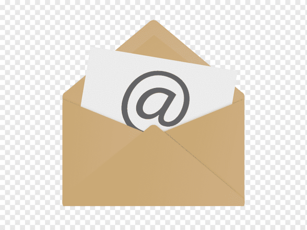 Электронная почта на белом фоне