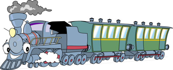 Паровоз для детей на прозрачном фоне