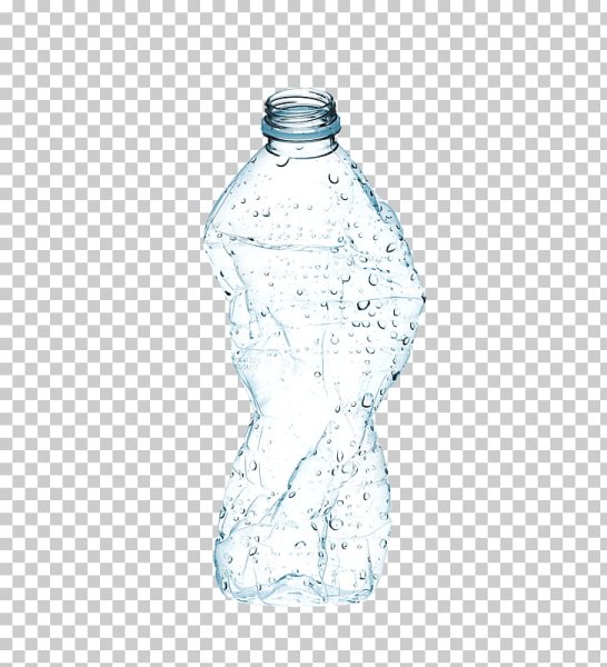 Пластиковая бутылка на прозрачном фоне
