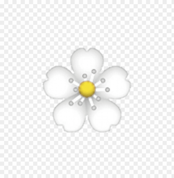 Смайлик цветочек на белом фоне