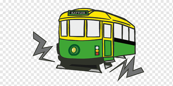 Трамвай спереди вектор