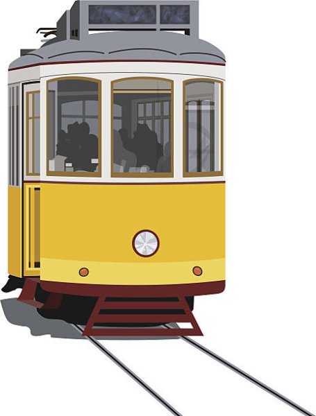 Трамвай вектор сбоку