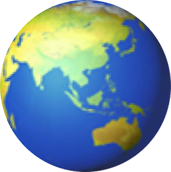 Азия на земном шаре