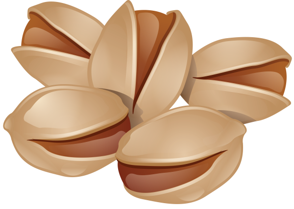 Фисташки на прозрачном фоне