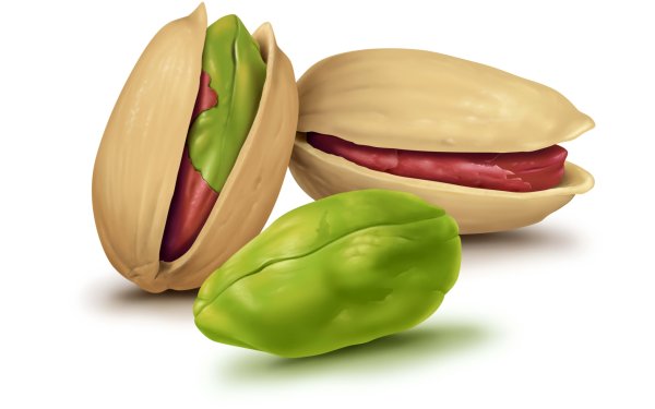 Фисташки на белом фоне