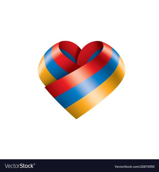 Армянский флаг на белом фоне