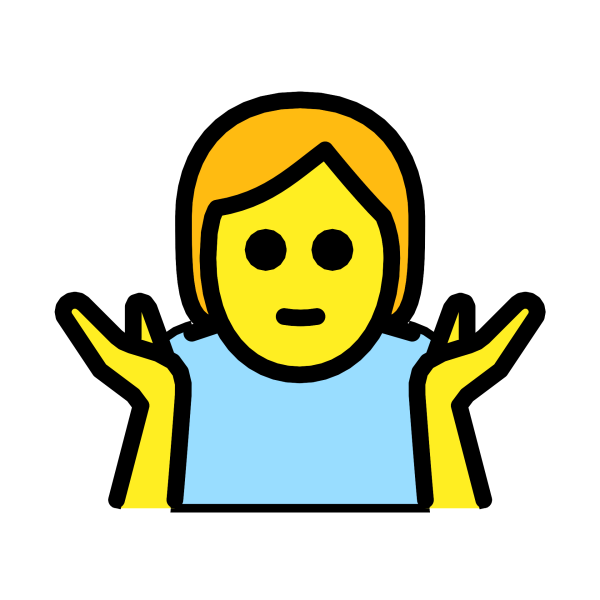 Эмодзи пожимание плечами