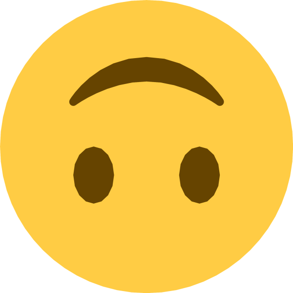 Перевернутый смайлик с улыбкой