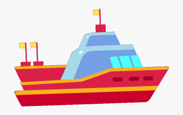 Пароход анимация