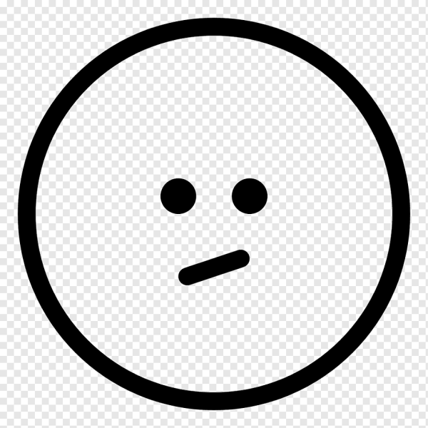 Эмодзи грустный чб