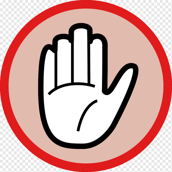 Знак стоп ладонь