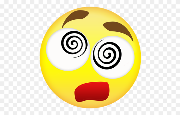 Смайлик с крутящимися глазами