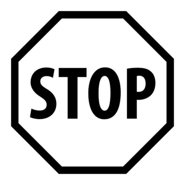 Знак стоп квадратный