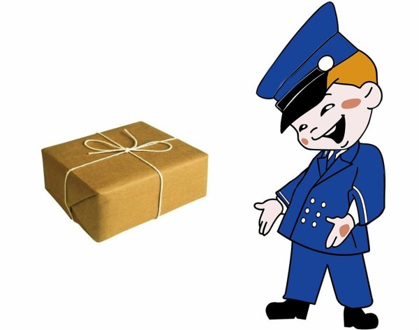 Военный почтальон на прозрачном фоне