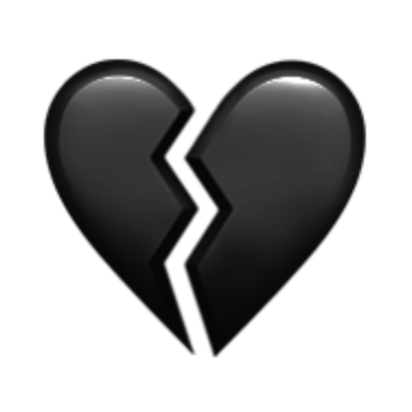 Broken Heart White Sticker