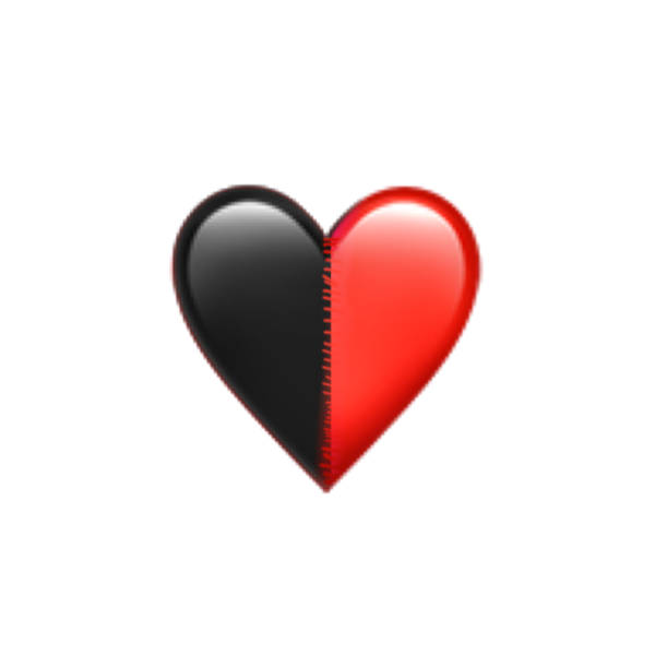 Красно черное сердце