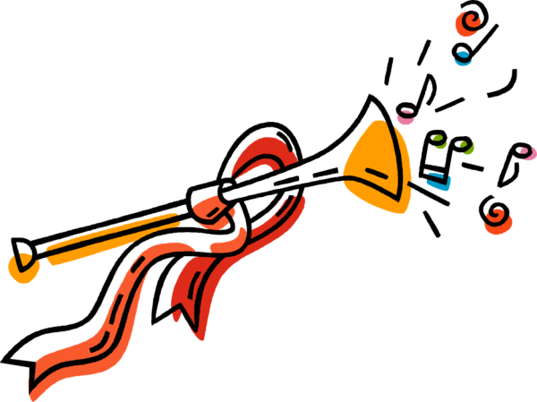 Фанфары рисунок на прозрачном фоне