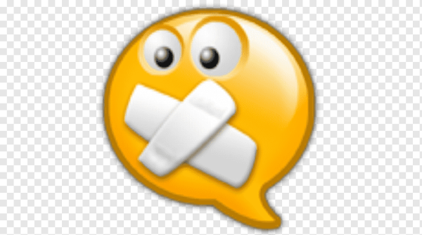 Смайлик с заклеенным ртом