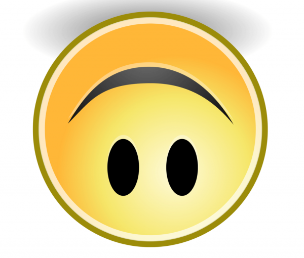 Перевернутый смайлик с улыбкой