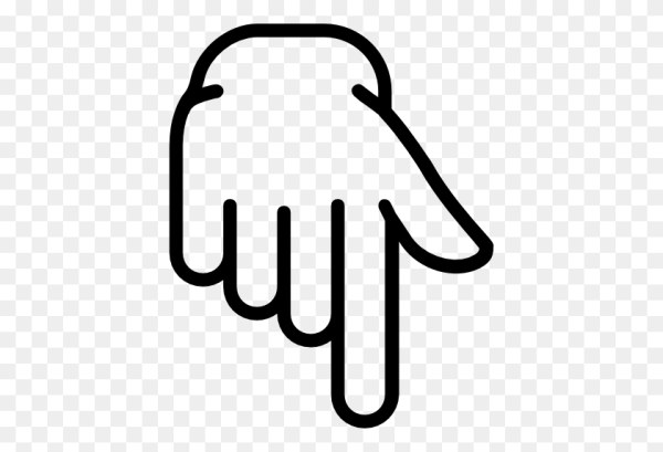 Указательный палец вниз