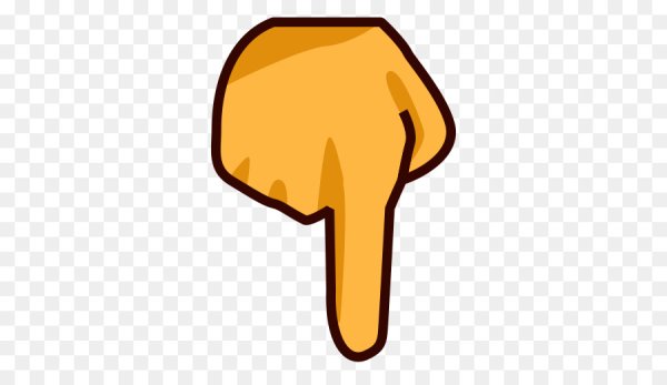 Смайлик рука вниз