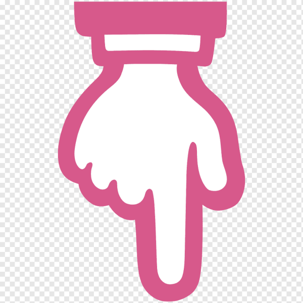 Смайл палец вниз указательный