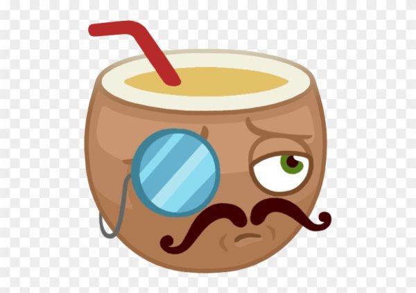 Эмодзи Кокос на фоне