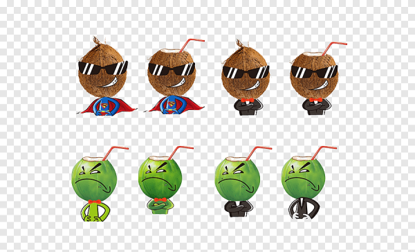 Кокос мультяшный