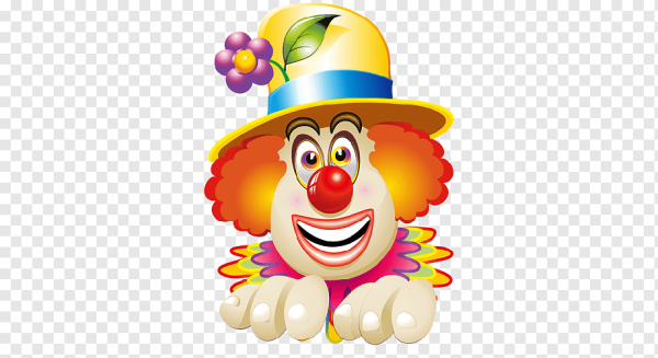 Клоун на прозрачном фоне