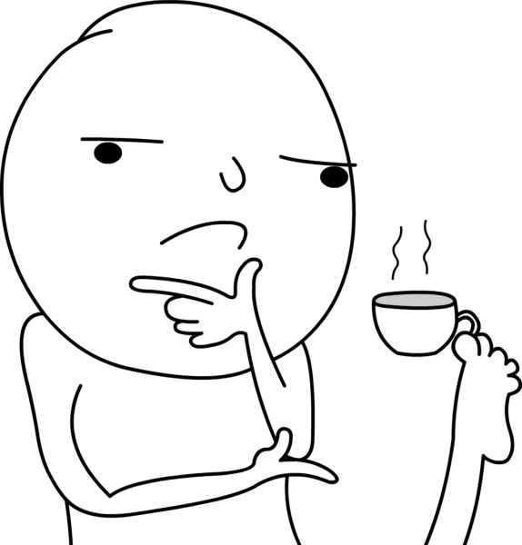 Чувак с кружкой в ноге