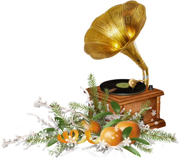 Граммофон на прозрачном фоне