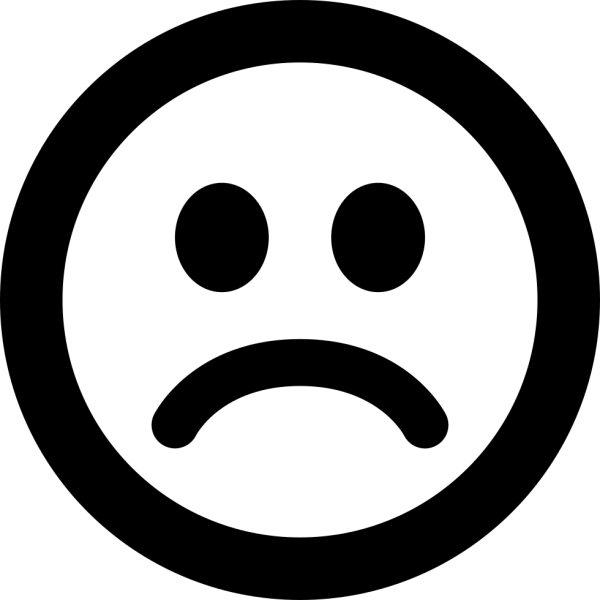 Значок грустный смайлик