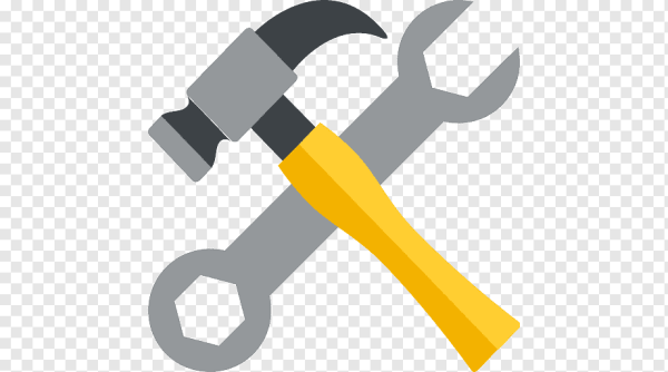 Инструменты гаечный ключ и молоток