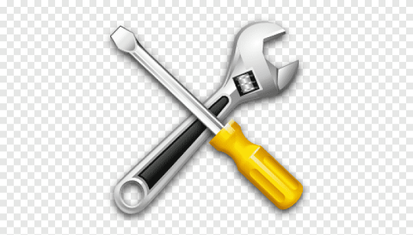 Отвертка и ключ без фона