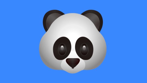 Смайлик Панда эмодзи