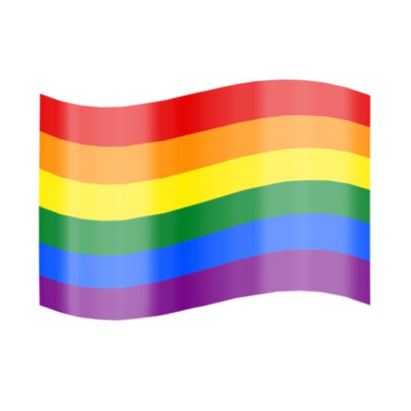 Смайлик Радуга на белом фоне