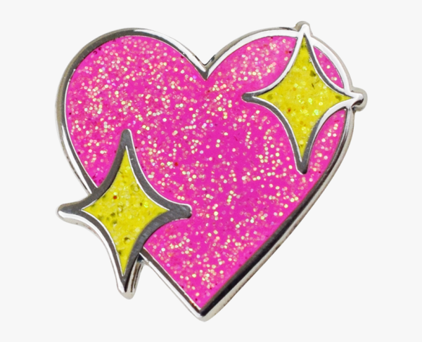 Розовое блестящее сердце