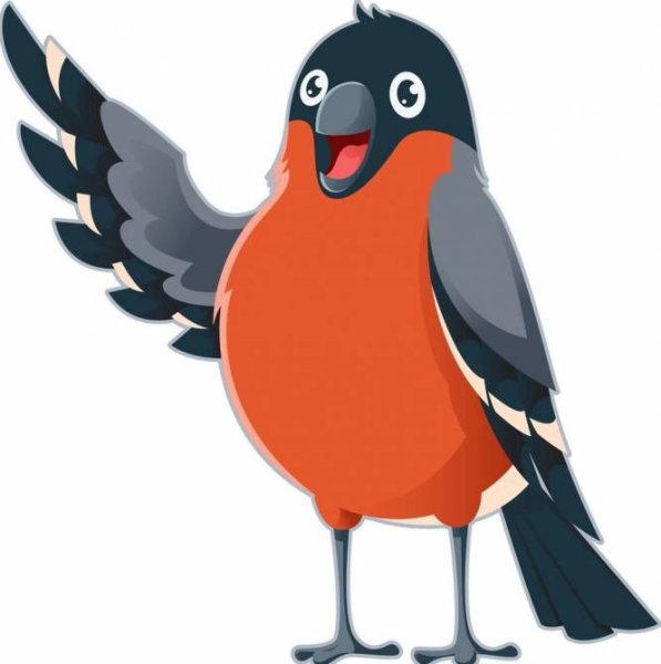 Снегирь мультяшная