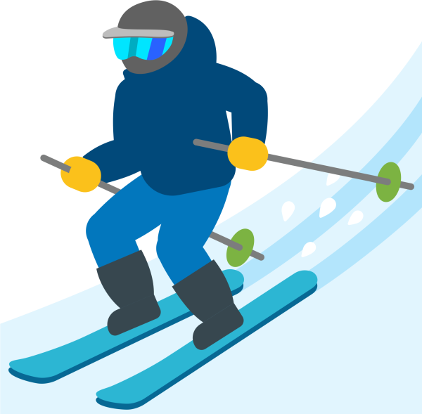 Эмодзи горные лыжи