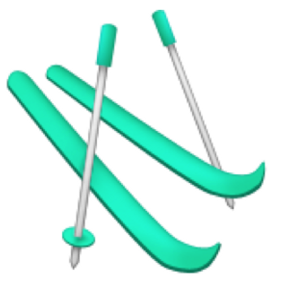 Смайлик на лыжах