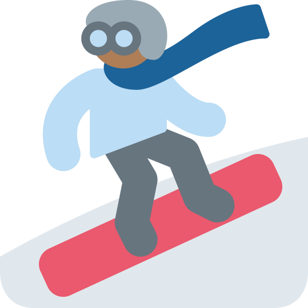 Эмодзи сноубордист