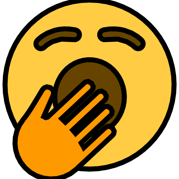 Смайлик Зевающий телеграмм