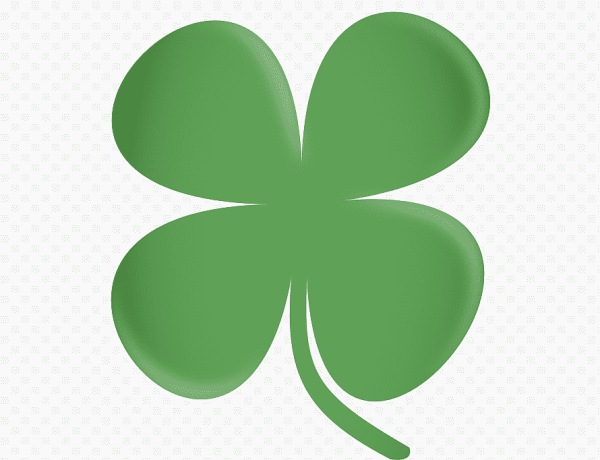 Зеленый Клевер четырехлистный