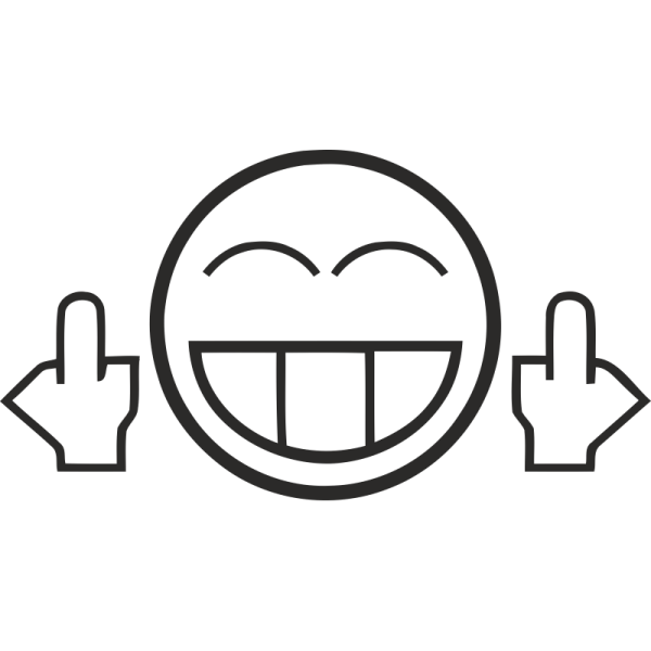 Смайлик с двумя пальцами