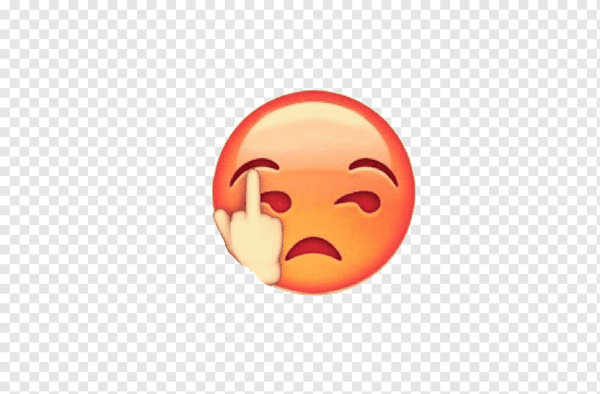 Смайлик средний палец на чёрном фоне